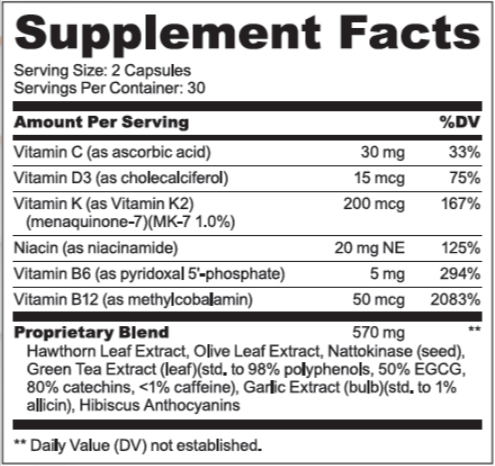 Cardio Shield Supplement facts