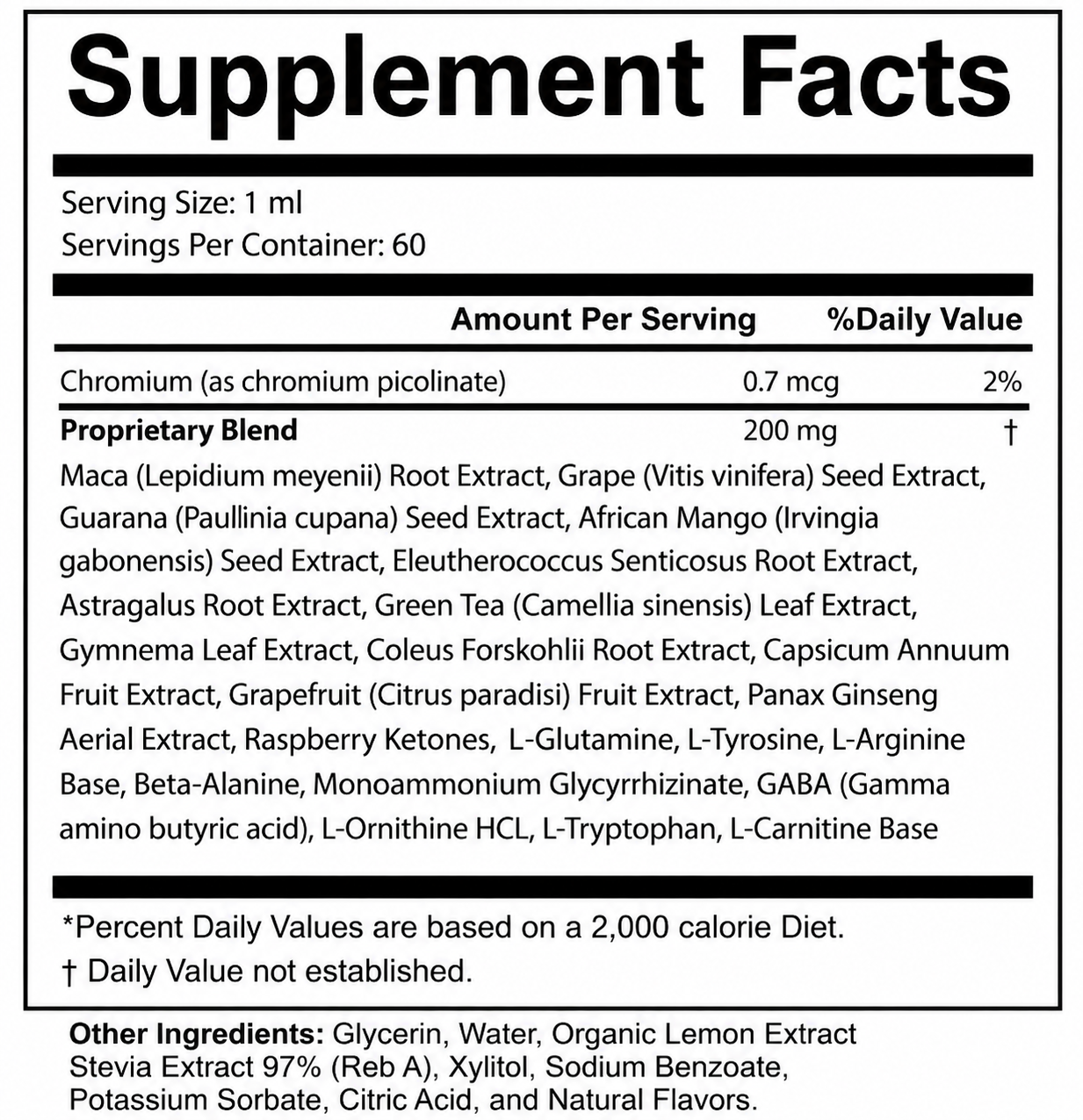 Cinna Harmony Supplement Fact
